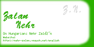 zalan nehr business card